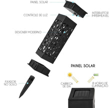 Carregar imagem no visualizador da galeria, Refletor Luminária Holofote Hollow Led com Painel Solar