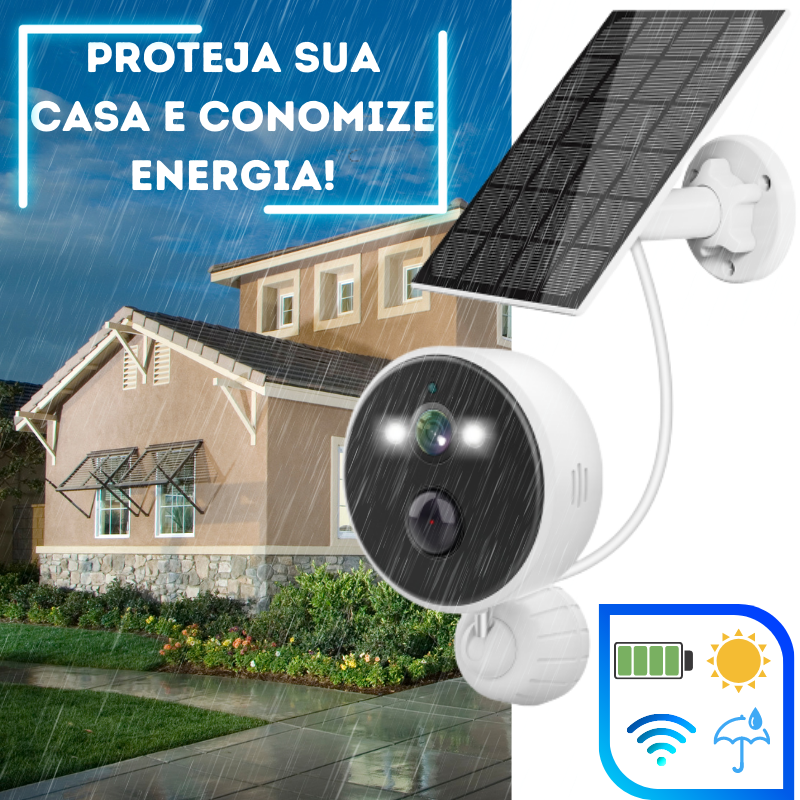 Câmera de Segurança WI-FI Movido a Energia Solar