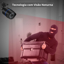 Carregar imagem no visualizador da galeria, Câmera CFTV C/ Sensor de Movimento FullHD 4K a Prova D&#39;água
