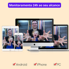 Carregar imagem no visualizador da galeria, Câmera CFTV C/ Sensor de Movimento FullHD 4K a Prova D&#39;água
