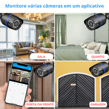 Carregar imagem no visualizador da galeria, Câmera CFTV C/ Sensor de Movimento FullHD 4K a Prova D&#39;água
