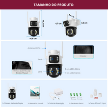 Carregar imagem no visualizador da galeria, Câmera de Segurança - Wifi - 4k Ultra HD - Visão Dupla Pro

