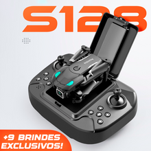 Carregar imagem no visualizador da galeria, Drone Profissional 5Km com GPS Wifi e Câmera 4K FullHD S128 (+ BRINDES)
