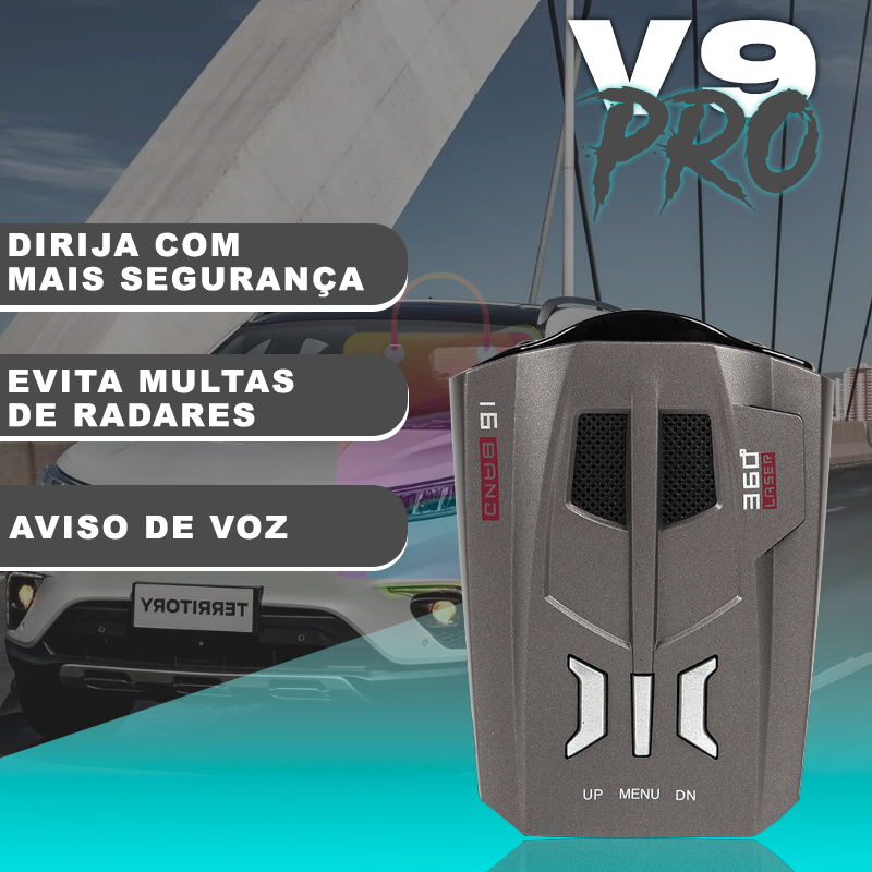 Detector de Radar Digital Automotivo - V9PRO